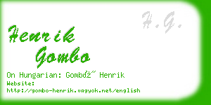 henrik gombo business card